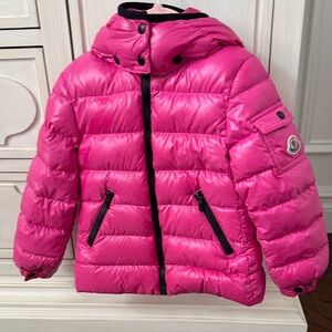 Moncler Kids Vibrant Pink Puffer Coat